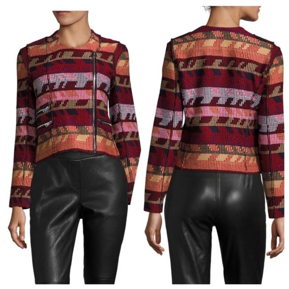 Maje Vanda Woven Jacquard Jacket